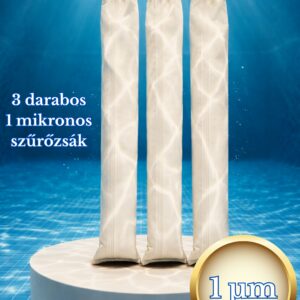 Eredeti Strausz-féle Csodazsák (Miraclebag©). (MB3xSet) 1 mikron 15-50 m³-ig. 3 darabos kezdőszett biztonsági szeleppel. 0,6 m² szűrő felület. Ez kell Önnek nagyobb medencékhez. Homokszűrő helyett is. 100 cm.